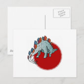 Carte Postale Dinosaure rouge (Devant / Derrière)