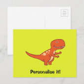 Carte Postale Dinosaure rouge 02/19 (Devant / Derrière)