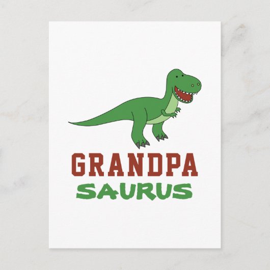 Carte Postale Dinosaure T-Rex Dino Granddad Abuelo Grandpasaurus (Devant)