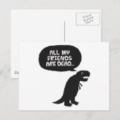 Carte Postale Dinosaure triste (Devant / Derrière)