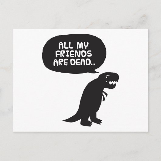 Carte Postale Dinosaure triste (Devant)