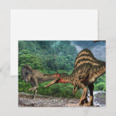 Carte Postale Dinosaure Tyrannosaurus Spinosaurus (Devant / Derrière)