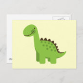 Carte Postale Dinosaure Vert (Devant / Derrière)