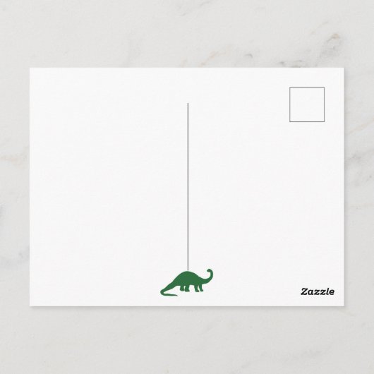 Carte Postale Dinosaure vert (Dos)