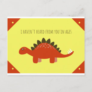 Carte Postale Dinosaure vert citron drôle