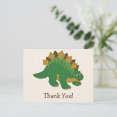 Carte Postale Dinosaure vert, Merci de Stegosaurus (Debout devant)