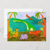Carte Postale Dinosaures (Devant / Derrière)
