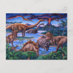 Carte postale dinosaures