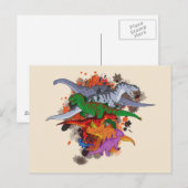 Carte Postale Dinosaures (Devant / Derrière)