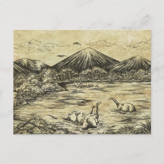 Carte Postale Dinosaures (Devant)