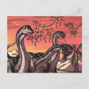 Carte Postale Dinosaures à Dusk