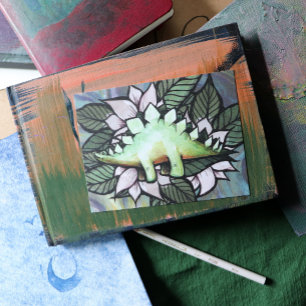 Carte Postale Dinosaures de fleur de Stegosaur Dinosaures