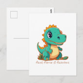Carte Postale Dinosaures féroces (Devant / Derrière)