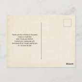 Carte Postale Dinosaures Mignons Faune Préhistorique Merci (Dos)