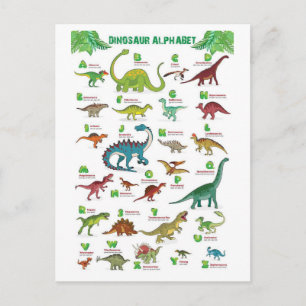 Carte Postale Dinosaures préhistoriques