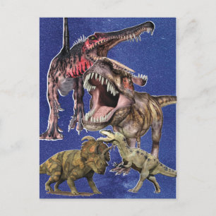 Carte Postale Dinosaures préhistoriques T-Rex Boys