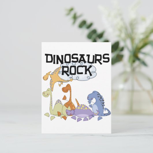 Carte Postale Dinosaures Rock Tshirts et cadeaux (Debout devant)