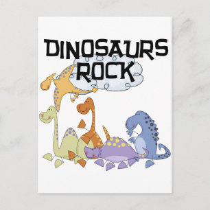 Carte Postale Dinosaures Rock Tshirts et cadeaux