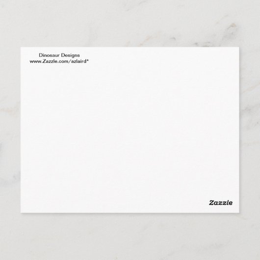 Carte Postale Dinosuar Designs Blue and Green Pattern Dino Toxit (Dos)