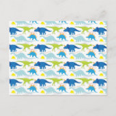 Carte Postale Dinosuar Designs Blue and Green Pattern Dino Toxit (Devant)