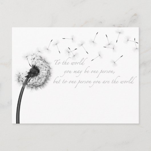 Carte postale d'inspiration Pissenlit (Devant)