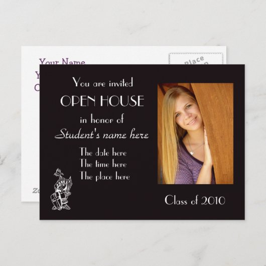 carte postale d'invitation (Devant / Derrière)