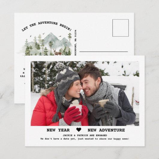 Carte postale d'invitation (Devant / Derrière)