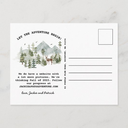 Carte postale d'invitation (Dos)