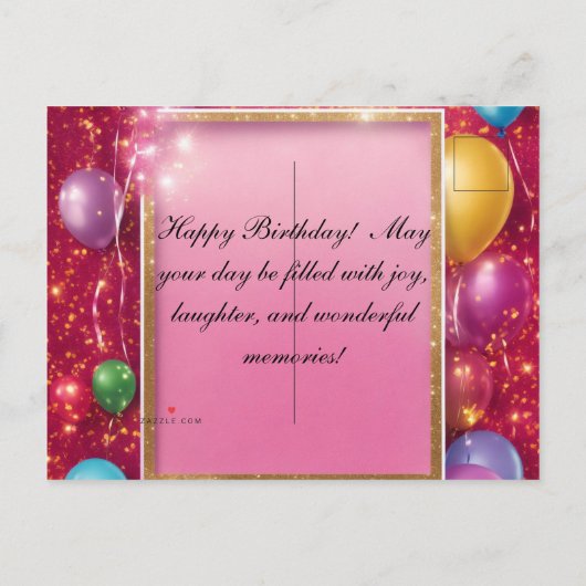 Carte postale d'invitation (Dos)