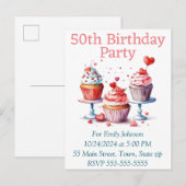 Carte postale d'invitation (Devant / Derrière)