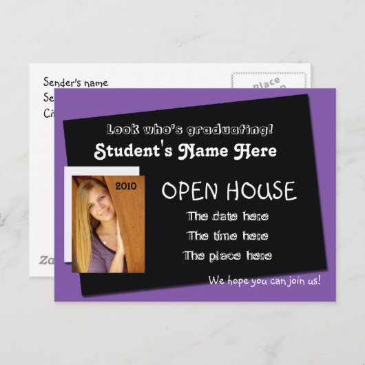 carte postale d'invitation (Devant / Derrière)