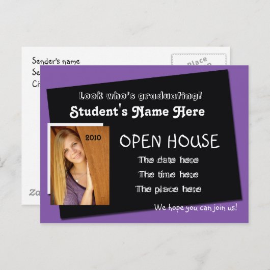 carte postale d'invitation (Devant / Derrière)