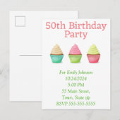 Carte postale d'invitation (Devant / Derrière)