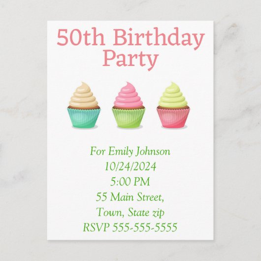 Carte postale d'invitation (Devant)