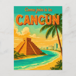 Carte postale d'invitation à Cancún au Mexique
