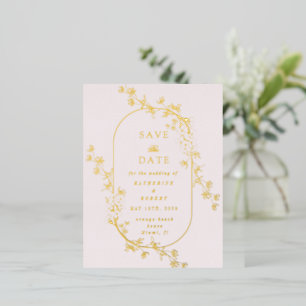 CARTE POSTALE D'INVITATION À FEUILLES D'ALUMINIUM