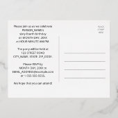 Carte Postale D'invitation À Feuilles D'aluminium 64e fête d'anniversaire : Tête de feu d'artifice c (Verso)