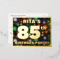 85th Birthday Party: Bold, Colorful Fireworks Look