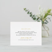 Carte Postale D'invitation À Feuilles D'aluminium Andrea Elegant Wedding Foil Enclôture Card (Debout devant)