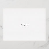 Carte Postale D'invitation À Feuilles D'aluminium Andrea Elegant Wedding Foil Enclôture Card (Verso)