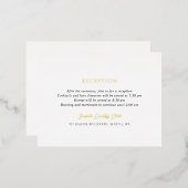 Carte Postale D'invitation À Feuilles D'aluminium Andrea Elegant Wedding Foil Enclôture Card (Recto/Verso)