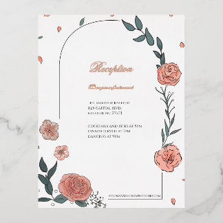 Carte Postale D'invitation À Feuilles D'aluminium Boîtier De Réception Non Rapide