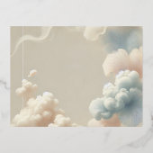 Carte Postale D'invitation À Feuilles D'aluminium Bonheur Éthéré (Verso)