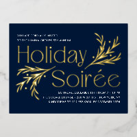 Carte de voeux d'invitation de soirée somptueuse