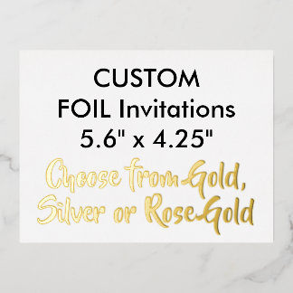 Carte Postale D'invitation À Feuilles D'aluminium Cartons de véritables feuilles d'or personnalisés