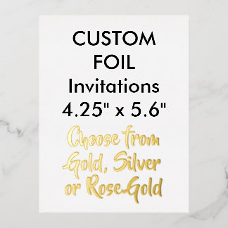 Carte Postale D'invitation À Feuilles D'aluminium Cartons d'invitation personnalisés en feuille d'or