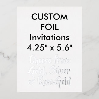 Carte Postale D'invitation À Feuilles D'aluminium Cartons d'invitation personnalisés en feuille méta