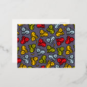 Carte Postale D'invitation À Feuilles D'aluminium Chats plus bananes (Recto/Verso)