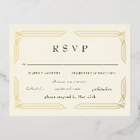 Classic Gold Foil Byzantine RSVP