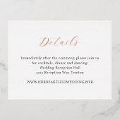 Carte Postale D'invitation À Feuilles D'aluminium Classic Monogram Wedding Foil Enclosure Card (Recto)